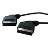 Video kábel SCART M - SCART M, SCART, 1m, čierna, Logo, blister