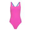 Dámske jednodielne plavky Speedo Solid Powerback neon flamingo