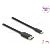 Delock Kabel USB Type-C™ na DisplayPort (DP Alt Mód) 8K 60 Hz s funkcí HDR 2 m černá 80165