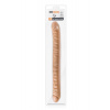 DR SKIN 18-PALCOVÉ DVOJITÉ DILDO MOKA