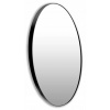 Okrúhle nástenné zrkadlo 80 cm kovové ČIERNY rám