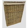 Proutěný koš na prádlo s šedohnědou patinou, hranatý Rozměry (cm): 38x28, v. 49