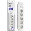 Qoltec Power strip | 5 zásuviek | 1,8 m | biely