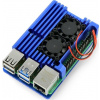 JustPi Pouzdro Raspberry Pi 4B s dvojitým ventilátorem (ODS-15888)