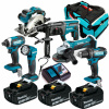 Makita Combo sada LXT 3X5AH 18V DDF482 DTD152 DHR202 DGA452 DML802 DSS610