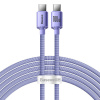 Baseus CAJY000705 Crystal Shine Series Datový Kabel USB-C - USB-C 100W 2m Purple 6932172602918 NoName