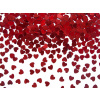 PartyDeco Konfety na párty červené srdcia metalické 30 g
