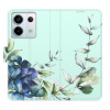 Flip pouzdro iSaprio - Xiaomi Redmi Note 13 Pro 5G / Poco X6 5G - Blue Flowers - kapsičky na karty (Knížkový flip kryt, obal, pouzdro iSaprio na mobil Xiaomi Redmi Note 13 Pro 5G / Poco X6 5G - Blue F