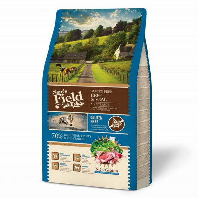 Sam´s Field gluten free Adult large Beef & veal 2,5kg