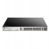 D-Link DGS-3130-30PS/SI L3 stohovateľný gigabitový riadený PoE switch, 24x PoE gigabit, 2x 10GBASE-T, 4x SFP+, 370W PoE (DGS-3130-30PS/E)