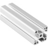 Hliníkový drážkový profil ISP drážka 6 L30 lehký 30 x 30 mm 4 drážky (1ks = 25cm)