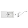 Blanco SET 11-A 24 drez silgranit FAVUM XL 6 S 86x43,5 cm Biela+batéria Daras Biela 524235+517724