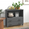 vidaXL Komoda HAMAR, tmavosivá 85x35x80 cm, borovicový masív 340498