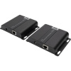 Digitus DS-55124 1 port HDMI Extender Set extender cez sieťový kábel, kovový ukazovateľ, pripravené pre Ultra HD, s diaľkovým ovládaním, so stavovými LED, s; DS-55124
