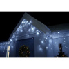 SPRINGOS LED kvaple - 14,5m, 300LED, 8 funkcií, IP44, studená biela