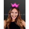 Čelenka svietiaca LED - KORUNKA PRINCEZNÁ - ružová, plast