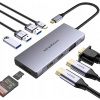 HUB 9v1USB-C Adaptér HDMI LAN USB 2.0 3.0 SD TF USB-C NewMight