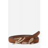 OPASOK KARL LAGERFELD K/SIGNATURE SM BUCKLE BELT SUDAN BROWN