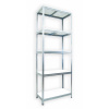 Kovový regál Biedrax 35 x 90 x 210 cm, pozinkovaný - 5 políc biele lamino 12mm