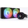 NZXT vodní chladič Kraken 280 ELITE RGB / 2x140mm RGB fan / 4-pin PWM / LCD disp. / 6 let RL-KR28E-B1