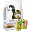 Perfect Fit™ - suché kompletné krmivo pre mačiatka do 1 roka, bohaté na kuracie mäso 7kg + WILD FARM Premium Grain Free Turkey and Salmon 2x400g