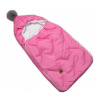 Detský fusak Baby Nellys s kapucňou a kožušinovým brmbolcom, ružový Baby Nellys 8596309382210