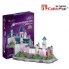CUBICFUN Svietiace 3D puzzle Zámok Neuschwanstein 128 dielikov