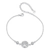 GRACE Silver Jewellery Stříbrný náramek se zirkony Strom života - stříbro 925/1000 NR-SCB288/43 Stříbrná 15 cm + 6 cm (prodloužení)