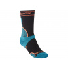 Dámské běžecké ponožky Bridgedale Trail Run Midweight T2 Merino Sport Crew Womens black - M (5-6,5) / EU 38-40 / 23-25 cm