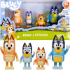 MODRÁ SADA 4 FIGÚROK RODINKA FIGÚRKY BINGO CHILI BANDIT MAMA DARČEK 8 CM
