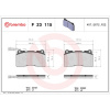 BREMBO Sada brzdových platničiek kotúčovej brzdy BREMBO P 23 115