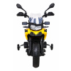 Ramiz BMW F850 GS Detský motocykel na batérie žltý + asistenčné kolesá + LED audio + pomalý štart + EVA