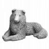 Záhradná figúrka - Dlho -krémová postava Collie Concrete Garden postava (Dlhosrstá kólia Betónová záhradná figúrka)