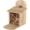 Kŕmna stanica pre veveričky 20 x 30 x 30 cm, prírodné borovicové drevo