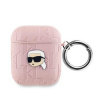 AppleMix KARL LAGERFELD puzdro pre Apple AirPods - umelá koža - Karl - ružové