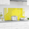 vidaXL Kuchynský splashback Žltý 100x50x0,6 cm Tvrdené sklo