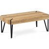 Autronic Konferenčný stolík 110x60x42, MDF bielený dub, kov čierny mat AHG-241 OAK2