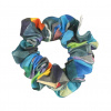 Gumička Scrunchie bavlnená farebná Classic modro-farebná