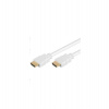 PremiumCord HDMI High Speed ??+ Ethernet kábel, biely, pozlátené konektory, 15m (kphdme15w)
