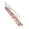 StarWood Schody Lindos Pro bukové rovné 80cm otvorené dizajn. drev. zábradlie