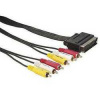 Kabel Scart M-Cinch 6x M, 1,5m, czarny