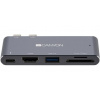 Canyon DS-5, Thunderbolt 3 Docking Station, 5 portov, 1xThunderbolt 3+1xUSB3.0+1xHDM+SD a TF Reader CNS-TDS05DG