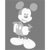 ZUTY Bodkovanie - MICKEY MOUSE NA ČIERNOM POZADÍ Rámovanie: vypnuté plátno na rám, Rozmer: 80x100 cm