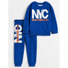 Teplaková súprava - H&M Detské dráhy veľkosti 122 Červená, námornícka modrá (H&M Super tracksuit mikina + bežcov R.122 Modrá)