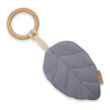 NEW BABY Detské hryzátko Leaf grey 16x14 sivá