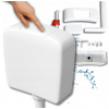 WC splachovacia nádržka spodná Granitan biela, mechanizmus štart/stop