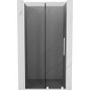 Mexen Velar, posuvné sprchové dvere do otvoru 110 cm, 8mm šedé sklo, biela matná, 871-110-000-41-20