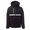 PAYPER WISE PAD S00096-0489 / Zimná pánska softshellová bunda - black/black 4XL