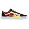 VANS UA OLD SKOOL (FLAME)BLACK/BLACK/TR WHT - 38