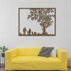 drevo zivota Drevený strom na stenu RODINA Farebný vzor: Orech, Rozmery (cm): 60x48